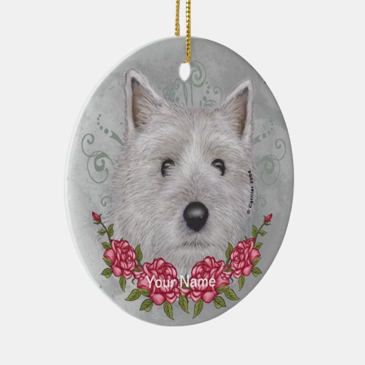 Rozen Cairn Terrier Ornament (Rechts)