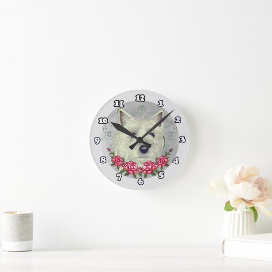 Rozen Cairn Terrier Ronde Klok (Huis)