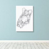 Rozen Canvas Afdruk (Insitu (Houten vloer))
