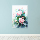 Rozen Canvas Afdruk (Insitu (Houten vloer))