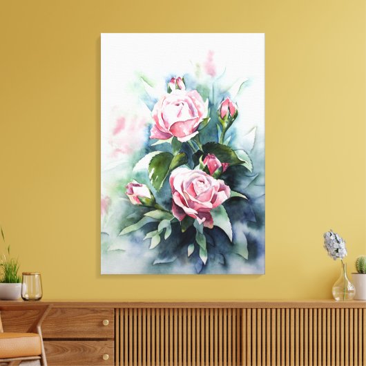 Rozen Canvas Afdruk (Insitu (Woonkamer))