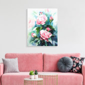 Rozen Canvas Afdruk (Insitu (Woonkamer))