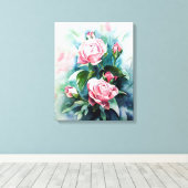 Rozen Canvas Afdruk (Insitu (Houten vloer))