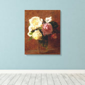 Rozen Canvas Afdruk (Insitu (Houten vloer))