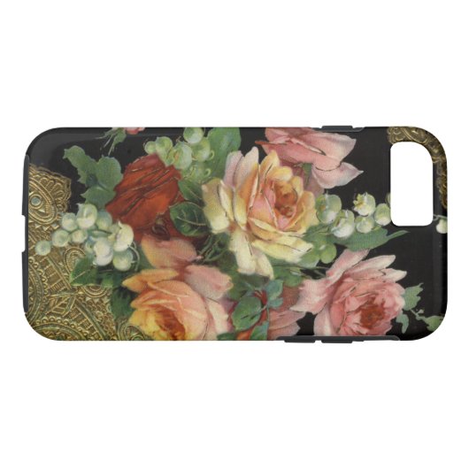 Rozen Case-Mate iPhone Case (Achterkant (Horizontaal))