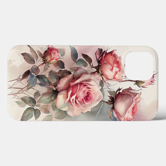 Rozen Case-Mate iPhone Case (Achterkant (horizontaal))