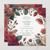  Rozen Celebration of Life Memorial FOTO Kaart (Voorkant / Achterkant)