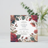  Rozen Celebration of Life Memorial FOTO Kaart (Staand voorkant)