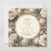  Rozen Celebration of Life Memorial Gedicht Kaart (Voorkant)