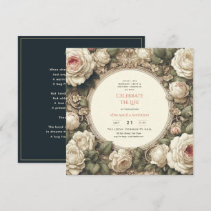  Rozen Celebration of Life Memorial Gedicht Kaart