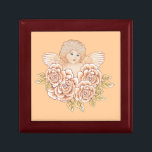 Rozen Cherub Angel Cadeaudoosje<br><div class="desc">Rozen Cherub Angel Jewelry Box van ArtMuvz Illustration. Bijpassende engelen t-shirt, Christelijke kleding, geloofsgeschenken, sereniteit geschenken en herstel kleding.Angel geschenken zijn een doordachte en betekenisvolle manier om iemand die je geeft show. Of u nu op zoek bent naar een cadeau voor een vriend, familielid of geliefde, er is een engelengeschenk...</div>