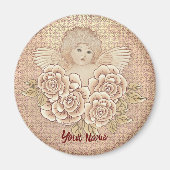  Rozen Cherub Angel Magneet (Voorkant)