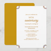 Rozen chique viering 50ste huwelijksverjaardag kaart (Voorkant / Achterkant)