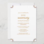 Rozen chique viering 50ste huwelijksverjaardag kaart (Voorkant)