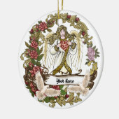 Rozen Christelijk Angel ornament (Links)