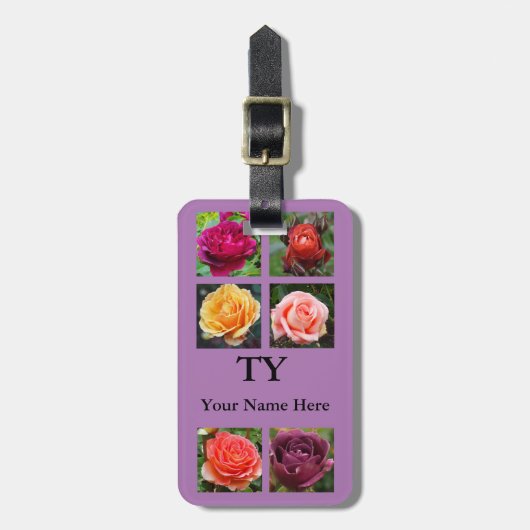 Rozen Collage #1 Bagagelabel (Voorkant verticaal)