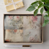  Rozen Collage 1 Decoupage papier (Geschenk)