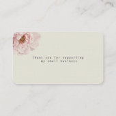 Rozen Collage Bedankkaart Bedrijf Visitekaartje (Achterkant)