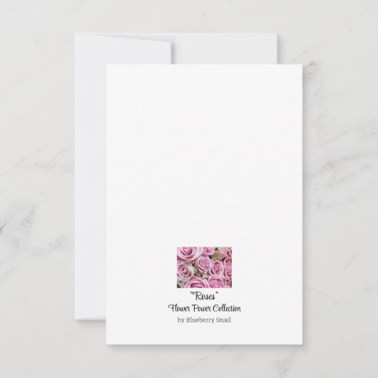 "Rozen" Collectie voor ventilatorvermogen Bedankkaart (Achterkant)