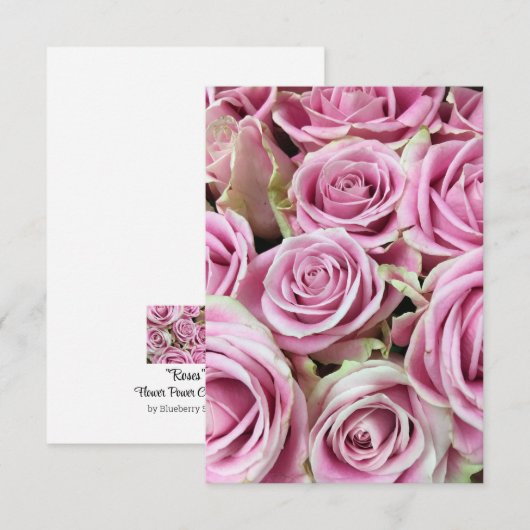 "Rozen" Collectie voor ventilatorvermogen Bedankkaart (Voorkant / Achterkant)