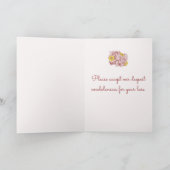 Rozen Colour Splash Daisy Bouquet Condoléance Kaart (Binnen)