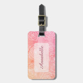 Rozen contour bagagelabel (Voorkant verticaal)