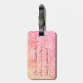 Rozen contour bagagelabel (Achterkant verticaal)