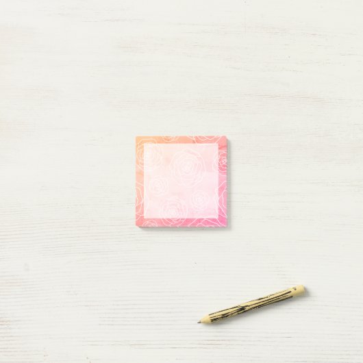 Rozen contour post-it® notes (Op bureau)