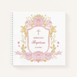 Rozen Crest doop gastenboek Notitieboek