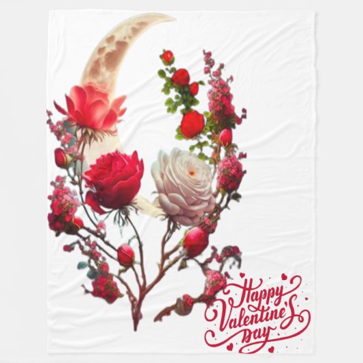 Rozen dag fleece deken (Voorkant)