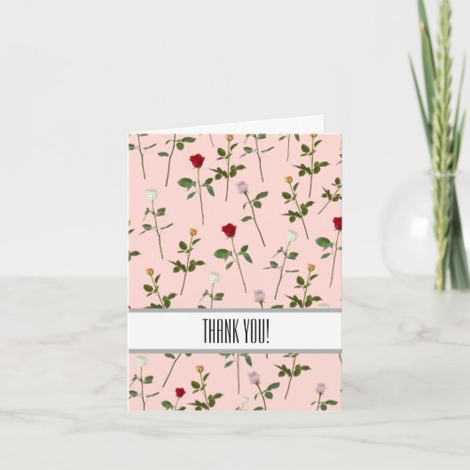  Rozen dank u Bedankkaart (Voorkant)