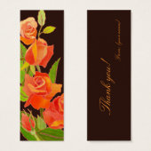 Rozen: dank u cadeau Label / Bladwijzer Mini Visitekaartjes (Voorkant /achterkant)