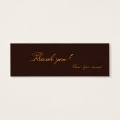 Rozen: dank u cadeau Label / Bladwijzer Mini Visitekaartjes (Achterkant)