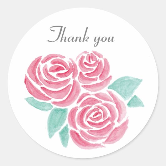 Rozen Dank u Sticker Elegante Rozen Dank u (Voorkant)
