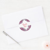 Rozen Dank u wel ticker Ronde Sticker (Envelop)