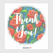 Rozen Dank u wel ticker Sticker (Vel)