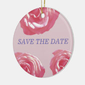 Rozen De datum opslaan Ornament (Links)