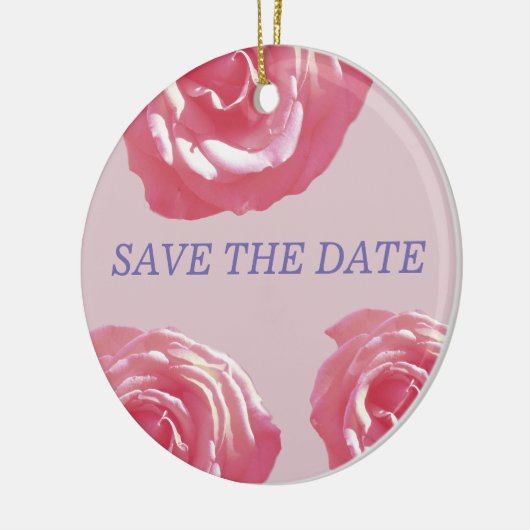 Rozen De datum opslaan Ornament (Links)