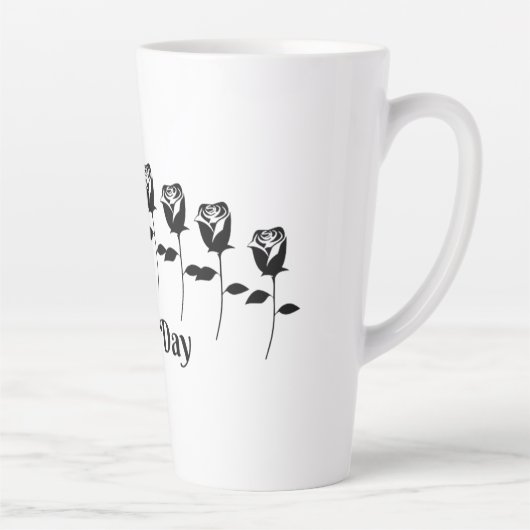 ROZEN DE HELE DAG LATTE MOK (Rechts)