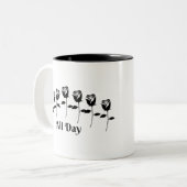 ROZEN DE HELE DAG TWEEKLEURIGE KOFFIEMOK (Voorkant links)