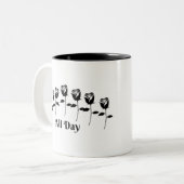 ROZEN DE HELE DAG TWEEKLEURIGE KOFFIEMOK (Voorkant links)