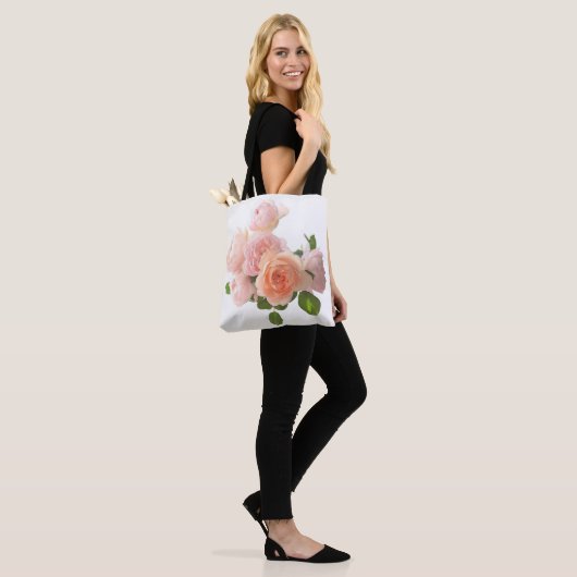 Rozen Design Custom Moderne Elegant Sjabloon Tote Bag (Op model)