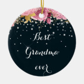 rozen diamant foto beste oma keramisch ornament (Voorkant)