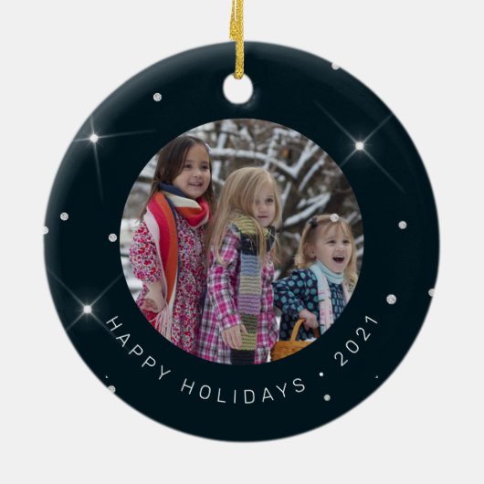 rozen diamant foto beste oma keramisch ornament (Achterkant)