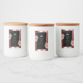 Rozen die de Logo van de Rode Zwarte Etiketten van (Flessen)