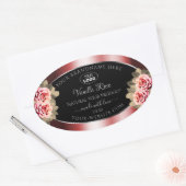 Rozen die de Logo van de Rode Zwarte Etiketten van (Envelop)