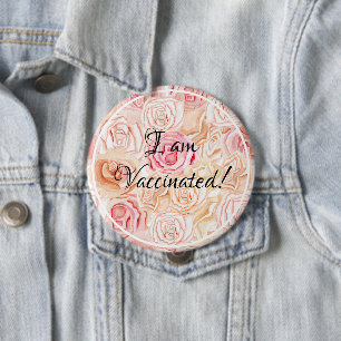 Rozen die ik heb gevaccineerd ronde button 4,0 cm