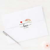 Rozen die met liefde worden verwerkt hart sticker (Envelop)