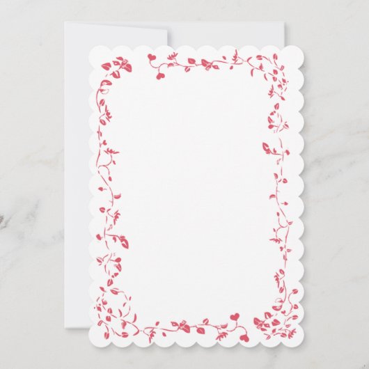 Rozen Diep Honeysuckle Wedding Invite Kaart (Achterkant)