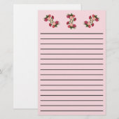 Rozen dikke lijm briefpapier (Voorkant / Achterkant)